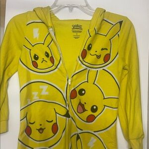 Pokemon Pikachu Yellow Zip-Up Hoodie